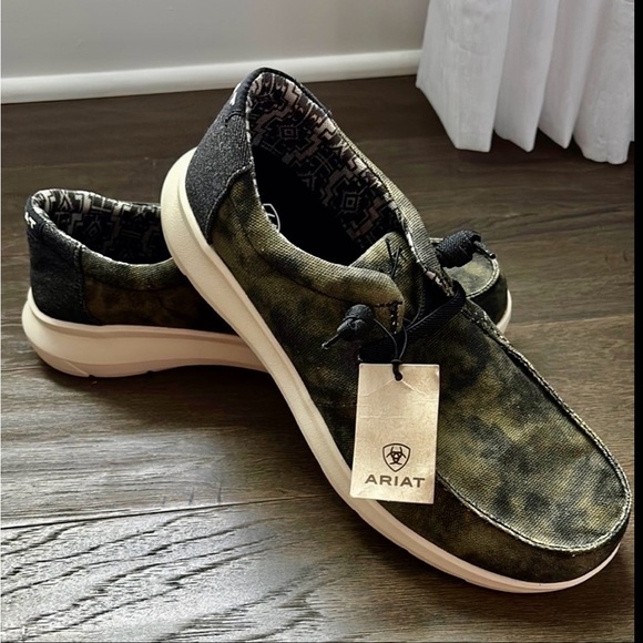 Ariat Hilo Moss Green,FLX Foam sole,elastic lace,textile upper,mesh lined - Picture 1 of 9